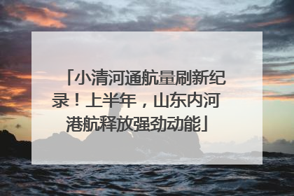 小清河通航量刷新纪录！上半年，山东内河港航释放强劲动能