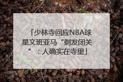 少林寺回应NBA球星文班亚马“剃发闭关”：人确实在寺里