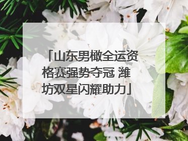 山东男橄全运资格赛强势夺冠 潍坊双星闪耀助力