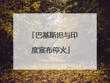 巴基斯坦与印度宣布停火