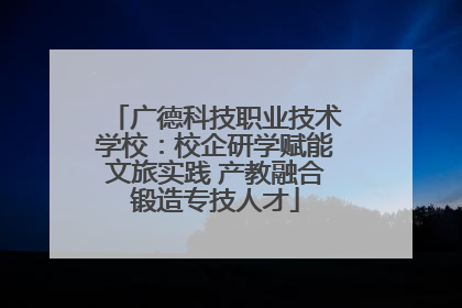 广德科技职业技术学校：校企研学赋能文旅实践 产教融合锻造专技人才