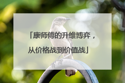 康师傅的升维博弈，从价格战到价值战