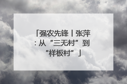 强农先锋丨张萍：从“三无村”到“样板村”