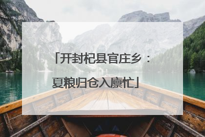 开封杞县官庄乡：夏粮归仓入廪忙