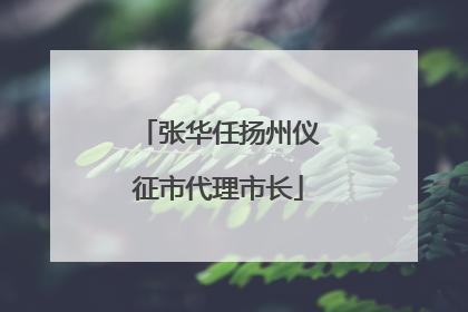 张华任扬州仪征市代理市长