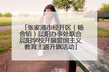张家港市经开区（杨舍镇）晨阳办事处联合晨阳学校开展爱国主义教育主题升旗活动