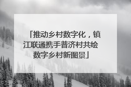 推动乡村数字化，镇江联通携手普济村共绘数字乡村新图景