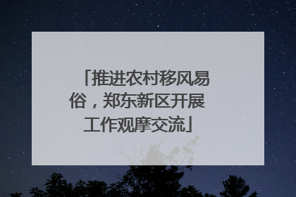 推进农村移风易俗，郑东新区开展工作观摩交流