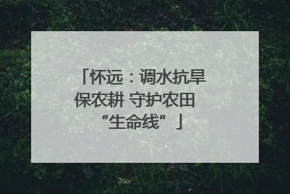 怀远：调水抗旱保农耕 守护农田 “生命线”