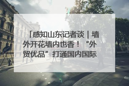 感知山东记者谈｜墙外开花墙内也香！“外贸优品”打通国内国际市场“旋转门”