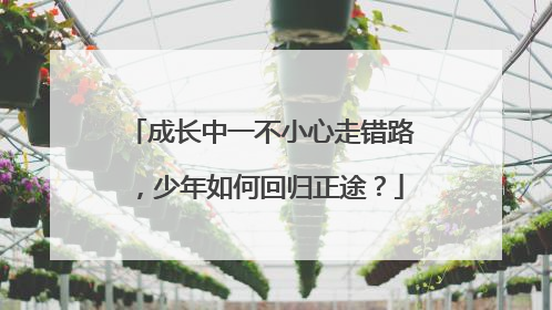成长中一不小心走错路，少年如何回归正途？
