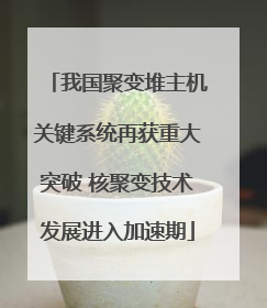 我国聚变堆主机关键系统再获重大突破 核聚变技术发展进入加速期