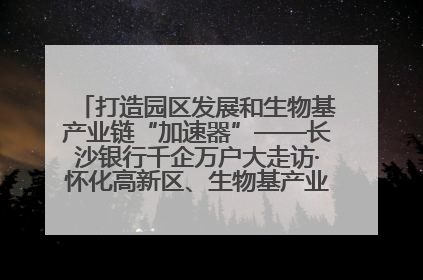 打造园区发展和生物基产业链“加速器”——长沙银行千企万户大走访·怀化高新区、生物基产业链专场活动举行