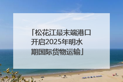 松花江最末端港口开启2025年明水期国际货物运输