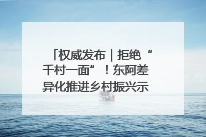 权威发布｜拒绝“千村一面”！东阿差异化推进乡村振兴示范片区建设