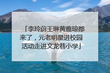李玲蔚王琳黄雅琼都来了，元老明星进校园活动走进文龙巷小学
