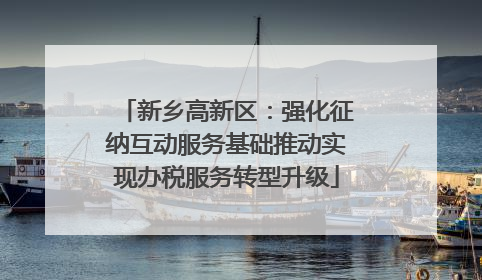 新乡高新区：强化征纳互动服务基础推动实现办税服务转型升级