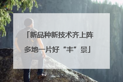 新品种新技术齐上阵 多地一片好“丰”景