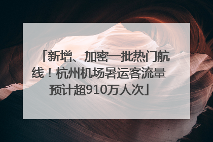 新增、加密一批热门航线！杭州机场暑运客流量预计超910万人次