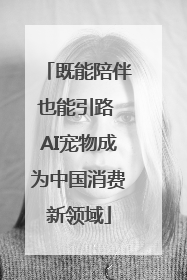 既能陪伴也能引路 AI宠物成为中国消费新领域