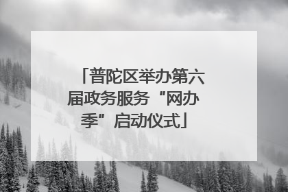 普陀区举办第六届政务服务“网办季”启动仪式