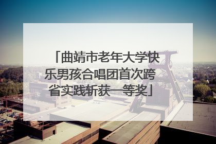 曲靖市老年大学快乐男孩合唱团首次跨省实践斩获一等奖