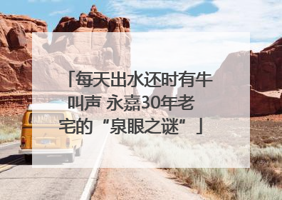 每天出水还时有牛叫声 永嘉30年老宅的“泉眼之谜”