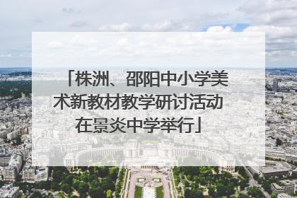 株洲、邵阳中小学美术新教材教学研讨活动在景炎中学举行
