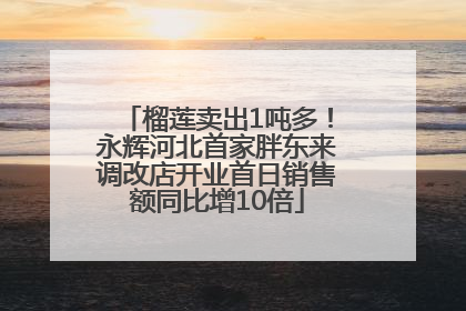 榴莲卖出1吨多！永辉河北首家胖东来调改店开业首日销售额同比增10倍