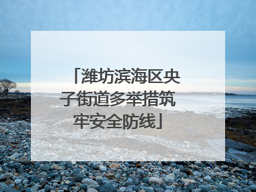 潍坊滨海区央子街道多举措筑牢安全防线