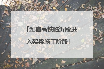 潍宿高铁临沂段进入架梁施工阶段