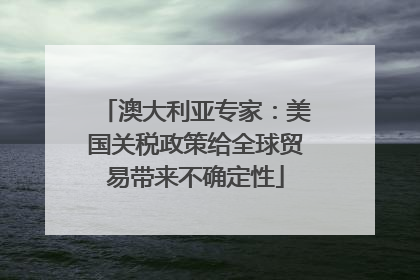 澳大利亚专家：美国关税政策给全球贸易带来不确定性