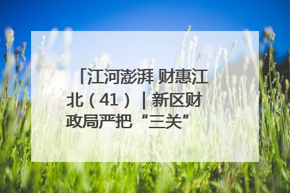 江河澎湃 财惠江北（41）｜新区财政局严把“三关” 绘就“良田美景”