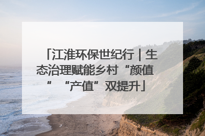 江淮环保世纪行｜生态治理赋能乡村“颜值”“产值”双提升
