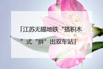 江苏无锡地铁“搭积木”式“拼”出双车站