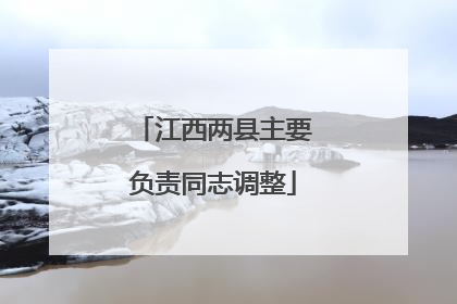 江西两县主要负责同志调整