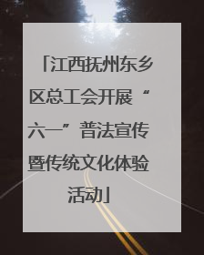 江西抚州东乡区总工会开展“六一”普法宣传暨传统文化体验活动
