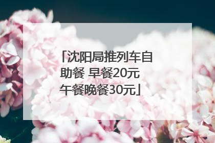 沈阳局推列车自助餐 早餐20元午餐晚餐30元