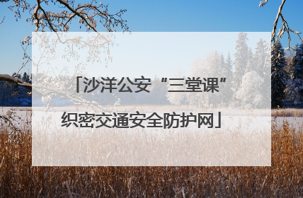 沙洋公安“三堂课”织密交通安全防护网