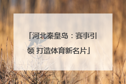 河北秦皇岛：赛事引领 打造体育新名片