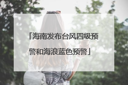 海南发布台风四级预警和海浪蓝色预警
