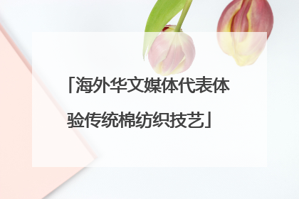 海外华文媒体代表体验传统棉纺织技艺