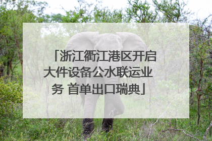 浙江衢江港区开启大件设备公水联运业务 首单出口瑞典