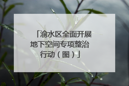 渝水区全面开展地下空间专项整治行动（图）