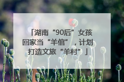 湖南“90后”女孩回家当“羊倌”，计划打造文旅“羊村”