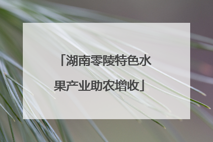 湖南零陵特色水果产业助农增收