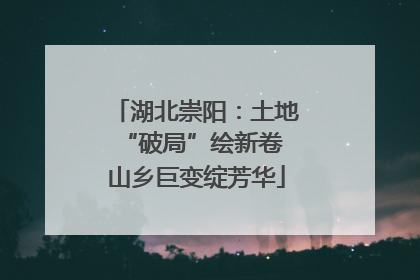 湖北崇阳：土地“破局”绘新卷 山乡巨变绽芳华