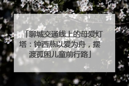 聊城交通线上的母爱灯塔：钟西燕以爱为舟，摆渡孤困儿童前行路