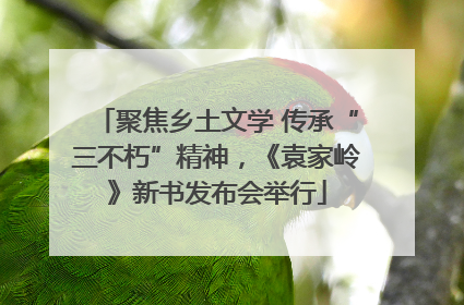 聚焦乡土文学 传承“三不朽”精神，《袁家岭》新书发布会举行