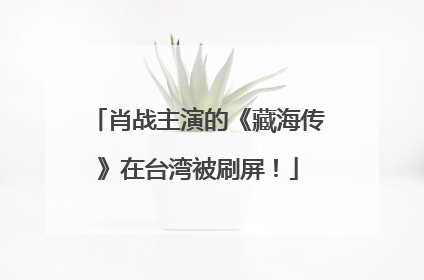 肖战主演的《藏海传》在台湾被刷屏！